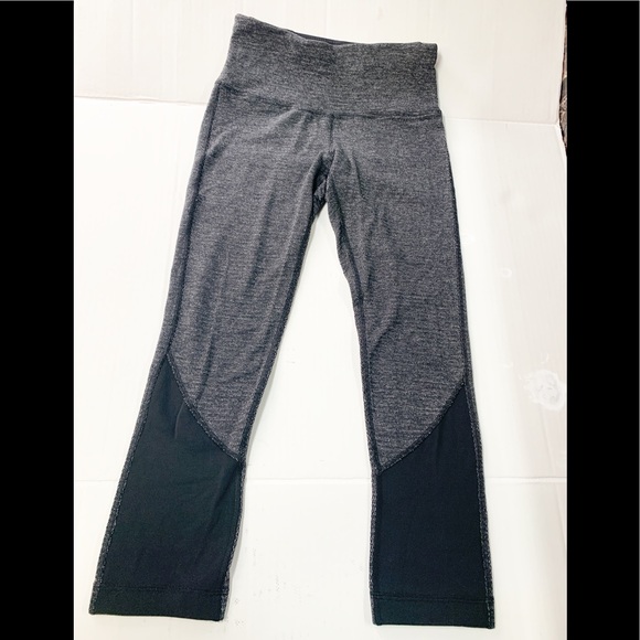 Lululemon Inspire run Crop Leggings grey and black - Picture 1 of 5